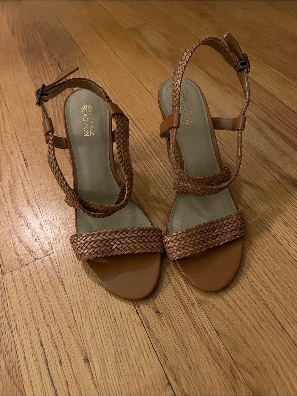 Kenneth Cole Reaction Women's Braided Tan Slingback Sandals